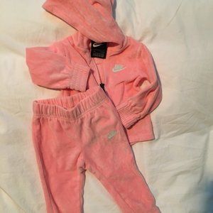 Nike Velour Full-Zip Hoodie & Joggers 2-Piece Set